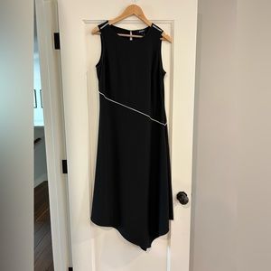 DNKY Sleeveless Asymetrical  Hemline Midi Dress Size 8